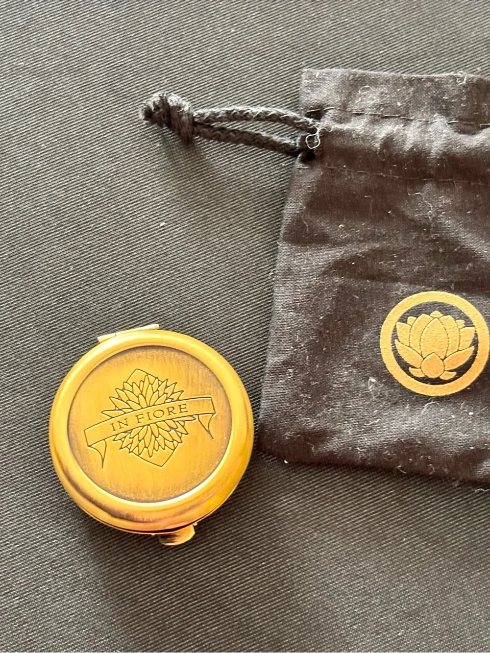 Gold Compact Multipurpose Balm - Black Pouch